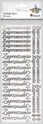 Naklejki foliowe napis Zaproszenie 28szt - Titanum