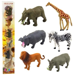 Zestaw mini figurki dzikie zwierzęta 6-8cm 6szt - Leantoys