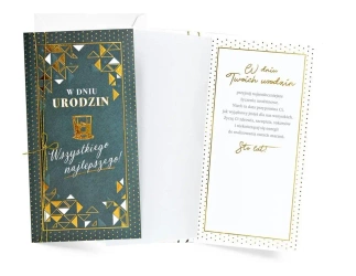Karnet W dniu urodzin męskie - Kukartka