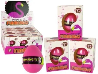 Rosnące jajo flaming 6cm różowe - Leantoys