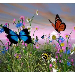 Mozaika diamentowa 5D - Motyle 40x30cm - Titanum