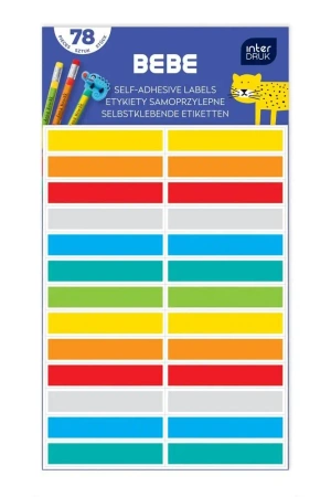 Etykiety samoprzylepne 78szt Bebe Kids mix - INTERDRUK
