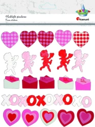 Naklejki piankowe serca 300szt - Titanum