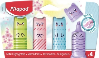 Zakreślacz Mini Kawaii Pastel 4 kolory - Maped