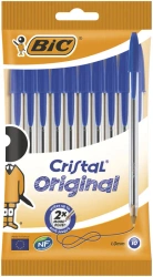 Długopis BIC Cristal Original niebieski Pouch 10 sztuk