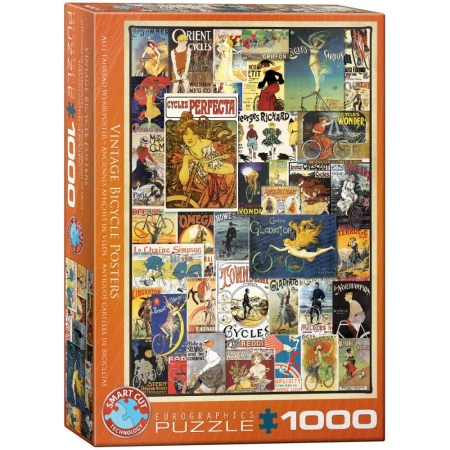 Puzzle 1000 elementów. Stare plakaty, rowery