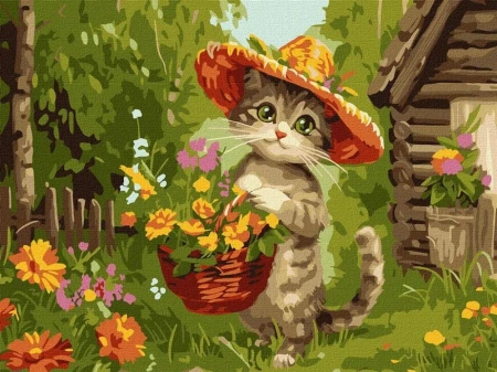 Malowanie po numerach - Słodki ogrodnik 30x40cm - Ideyka