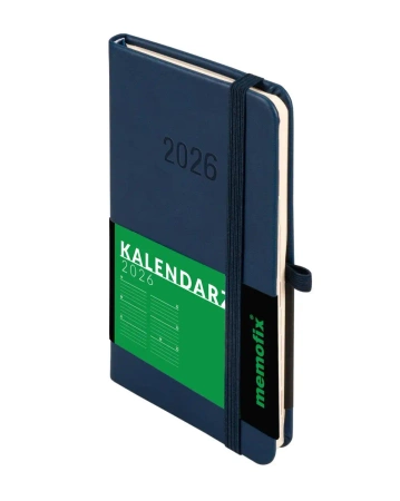 Kalendarz 2026 A6 Memofix TDW granatowy - -