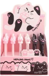 Długopis żelowy Cat Paw 0,5mm nieb (36szt) - Cresco