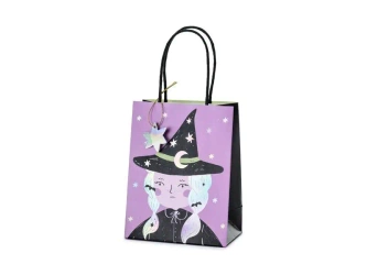 Torebka na prezenty Czarownica 8x14x18cm MIX - PartyDeco
