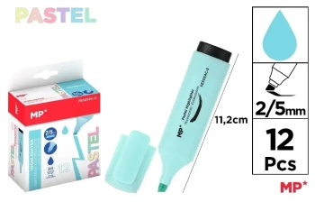 Zakreślacz fluorescencyjny 2-5mm niebieski (12szt) - MP Main Paper