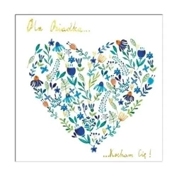 Karnet KW Serce kwiatowe Dziadek - Henry