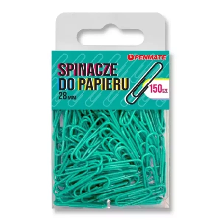 Spinacze do papieru Penmate Turkusowy 28 mm TT8317