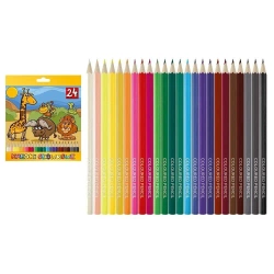 Kredki ołówkowe sześciokątne 24 kolory - Titanum