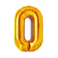 Balon foliowy złota cyfra "0" - ANTELLA