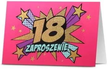 Zaproszenie Urodziny 18 (5szt) - Pan Dragon