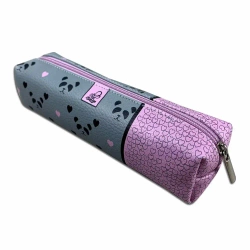 Piórnik szkolny młodzieżowy prostokąt kostka Pandy Serca - EV-Corp