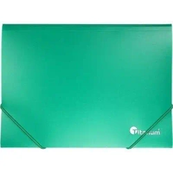 Teczka PP A5 z gumką zielona - Titanum