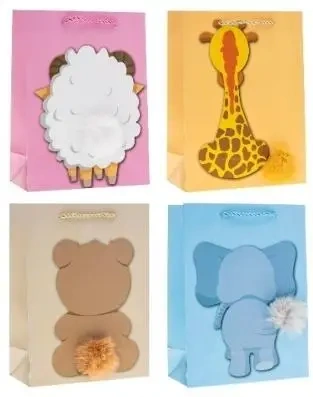 Torebka prezentowa 26x32x10cm MIX - Rozette