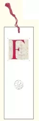 Zakładka do książki z anagramem Litera F - DaVinci