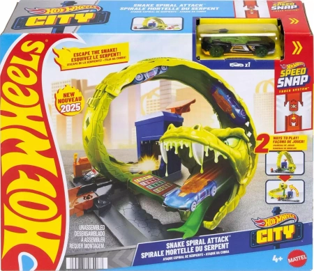 Hot Wheels. JBM63 City. Zakręcony tor węża+autko