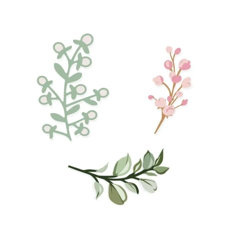 Zestaw wykrojników - Gałązki 3szt - Dalprint