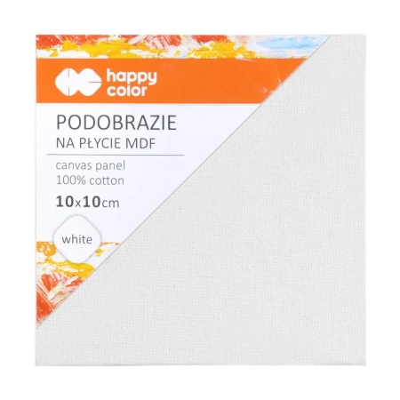 Podobrazie bawełniane impregnowane białe 10x10 tablica MDF 4mm Happy Color