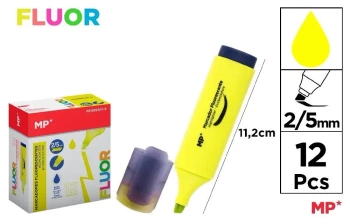 Zakreślacz fluorescencyjny 2-5mm żółty (12szt) - MP Main Paper