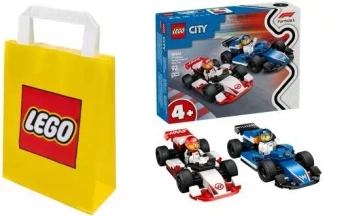 2W1 LEGO(R) CITY 60464 BOLIDY WILLIAMS RACING I HAAS F1(R)+ TORBA MAŁA