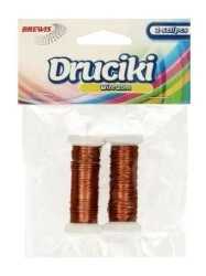 Druciki florystyczne 20m 2szt miedziane - Brewis