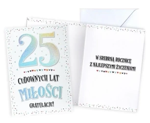 Karnet Rocznica ślubu 25 - Kukartka