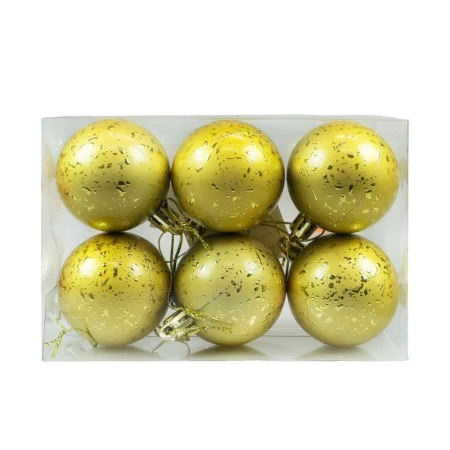 Bombki z efektem rosy złote 6szt - Arpex