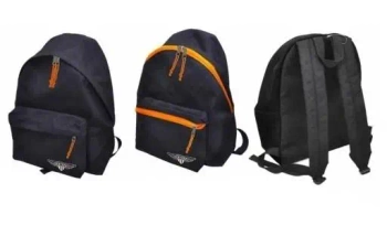 Plecak Sampack czarny z pomarańczowymi elementami - MP Main Paper