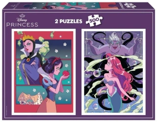 Puzzle 2x500 Królewna Śnieżka / Mała Syrenka - Educa