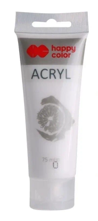 Farba akrylowa 75ml biel tytanowa HAPPY COLOR - GDD