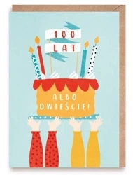 Kartka urodzinowa 100 lat, albo dwieście, eko - Cardie