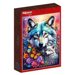 Puzzle 1000 Matczyna miłość- Wilki - Alipson