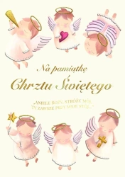 Karnet A5 Chrzest - Aniołki - Henry