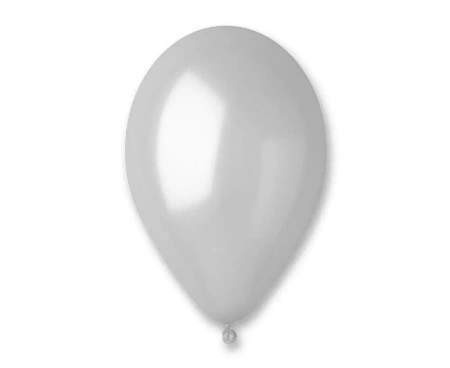 Balony metal srebrne 20cm 100szt - Godan