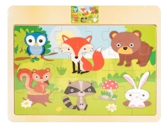 Układanka drewno - zwierzęta leśne - Daffi