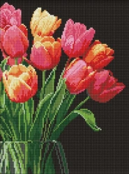 Diamentowa mozaika - Zapach tulipanów 30x40cm - Ideyka