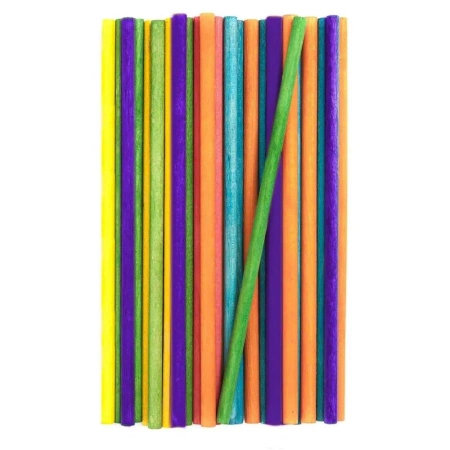 Patyczki kreatywne okrągłe kolorowe 50szt - Dalprint dpCraft