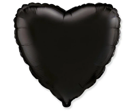 Balon foliowy 46cm Serce czarne - Godan