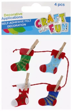 Ozdoba Bn Filc Skarpeta samoprzylepna 4szt Cf Pbh12/144