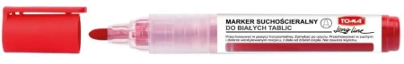 Marker suchościeralny LongLine czerwony (10szt) - TOMA