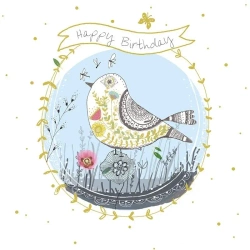 Karnet kwadrat z kopertą Urodziny Ptak - Museums & Galleries