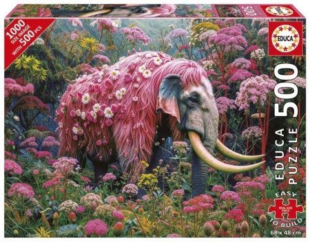 Puzzle 500 Kwiatowy słoń - Educa