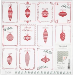Papier ozdobny Balls and trees 30,5x30,5cm 180g 5 arkuszy edycja limitowana - Happy Color