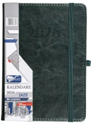 Kalendarz 2026 B6 dzienny Jazz zielony - praca zbiorowa