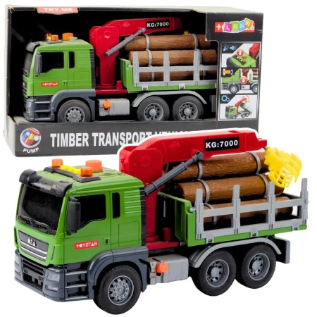 Ciężarówka transport z transportem drewna - Leantoys